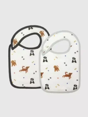 Set di bavaglini Bamboo Little Dogs