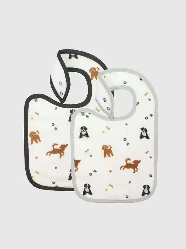 Set di bavaglini Bamboo Little Dogs