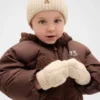 Set di berretto e guanti a trecce CashSoft per neonato & bebè