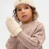 Set di berretto e guanti a trecce CashSoft per neonato & bebè