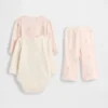 Set di body in cotone biologico per neonati (confezione da 3)