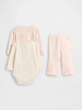 Set di body in cotone biologico per neonati (confezione da 3)