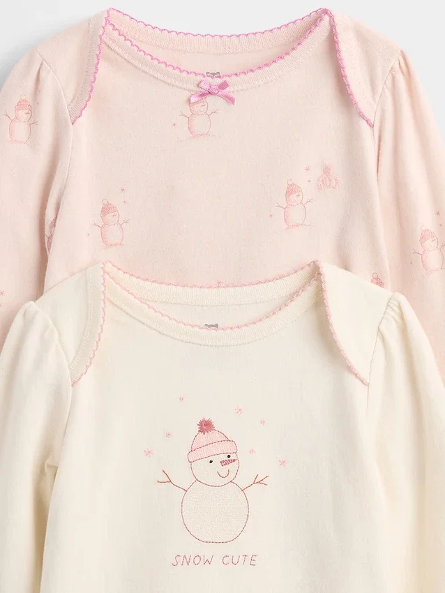 Set di body in cotone biologico per neonati (confezione da 3)