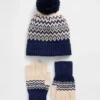 Set di cappello e guanti Fair Isle CashSoft per bambini