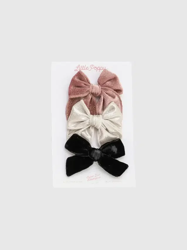 Set di fermagli con fiocchi Celeste