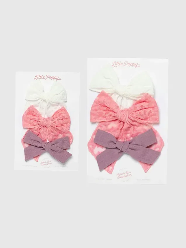 Set di fermagli con fiocco Marilyn