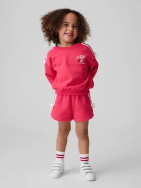 Set felpa e pantaloncini con fiocco Vintagesoft per Neonato & Bebè