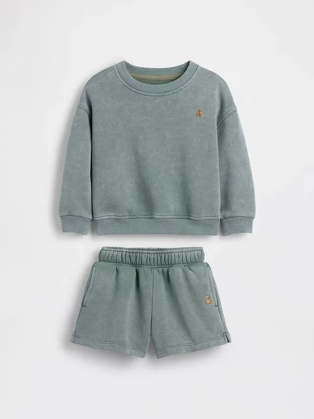 Set felpa e pantaloncini Vintagesoft per Neonato & Bebè