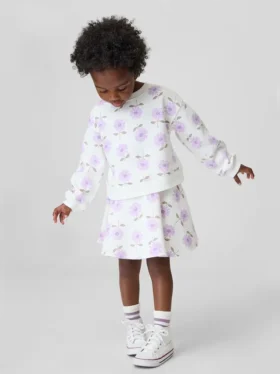 Set gonnellina-pantaloncino floreale Vintagesoft per Neonato & Bebè