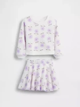 Set gonnellina-pantaloncino floreale Vintagesoft per Neonato & Bebè