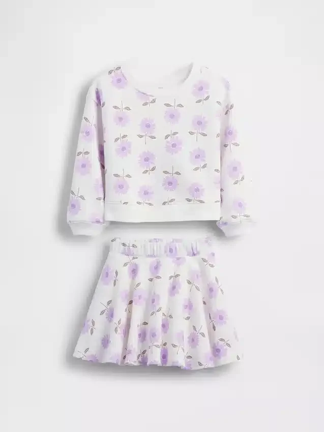 Set gonnellina-pantaloncino floreale Vintagesoft per Neonato & Bebè