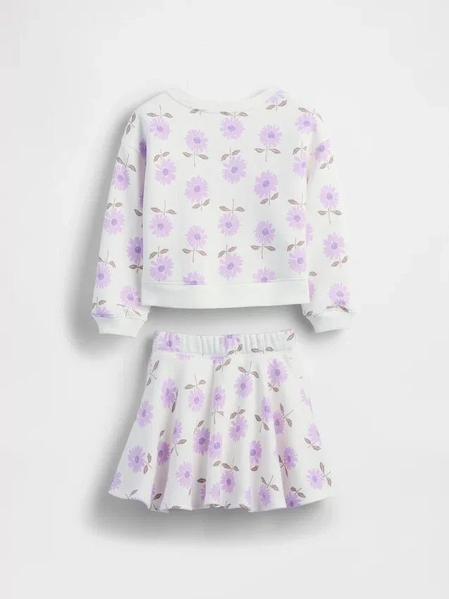 Set gonnellina-pantaloncino floreale Vintagesoft per Neonato & Bebè