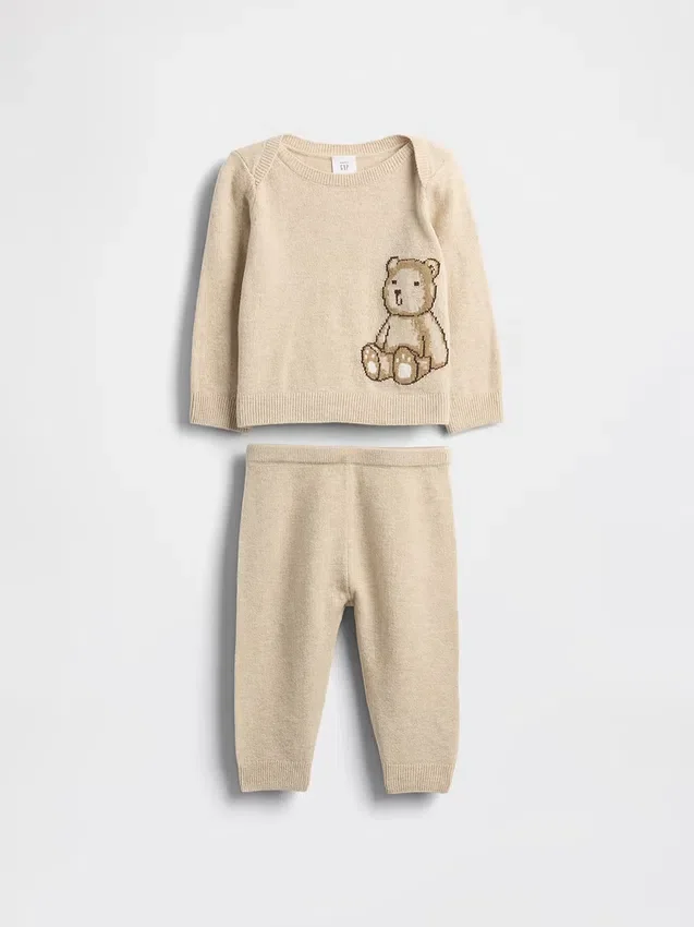 Set maglione per neonato CashSoft con orsetto Brannan