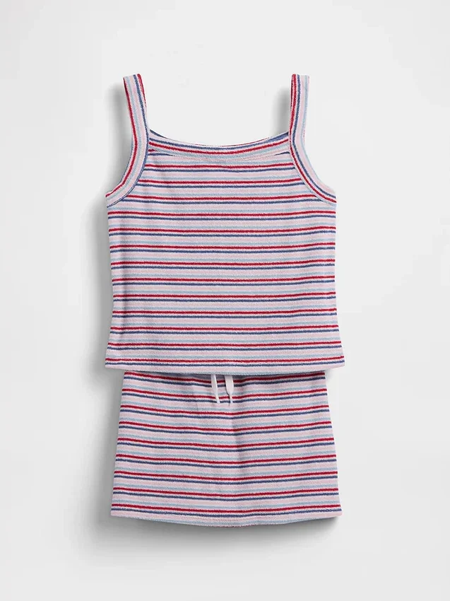 Set per bambini con gonnellina-pantaloncino in spugna