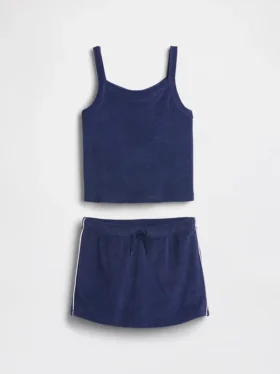 Set per bambini con gonnellina-pantaloncino in spugna