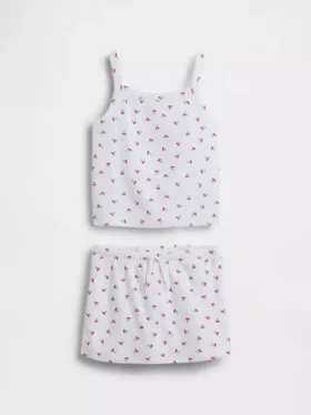 Set per bambini con gonnellina-pantaloncino in spugna