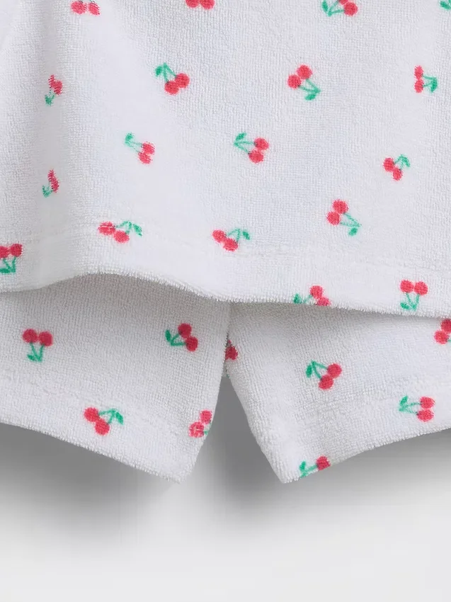 Set per bambini con gonnellina-pantaloncino in spugna