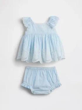 Set per neonati con dettagli traforati