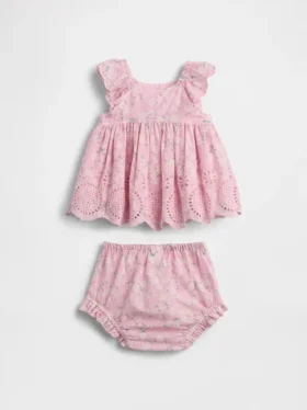 Set per neonati con dettagli traforati
