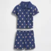 Set per neonati con polo in piqué con orsetto Brannan