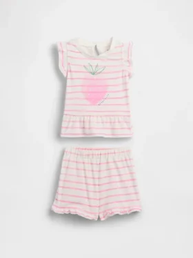 Set per neonati con volant a tema fragola