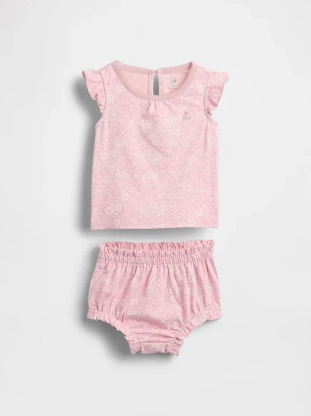Set per neonati con volant floreali