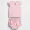 Set per neonati con volant floreali