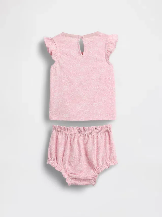 Set per neonati con volant floreali