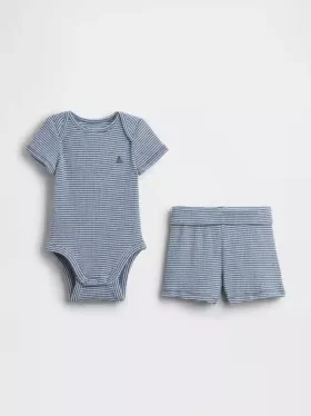 Set per neonati “Grow-With-Me” con pantaloncini a costine sottili