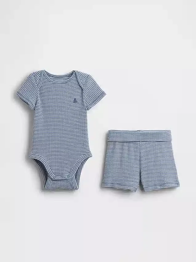 Set per neonati “Grow-With-Me” con pantaloncini a costine sottili