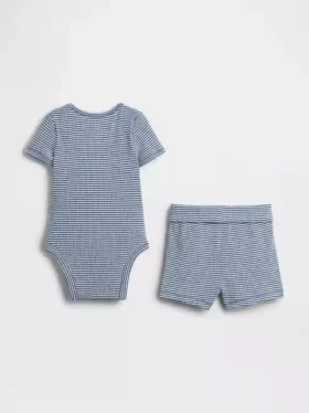 Set per neonati “Grow-With-Me” con pantaloncini a costine sottili