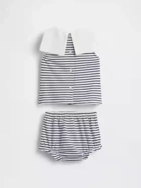 Set per neonati in cotone biologico stile marinaro