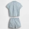 Set per neonati in denim a righe