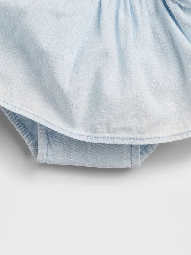 Set per neonati in denim con fiocco