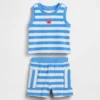 Set per neonati in spugna a righe