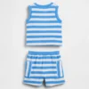 Set per neonati in spugna a righe