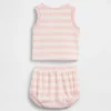 Set per neonati in spugna a righe