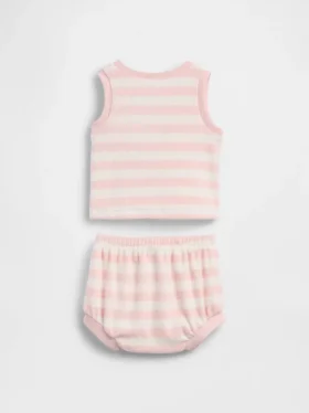 Set per neonati in spugna a righe