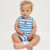 Set per neonati in spugna a righe