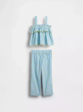 Set per neonato & bebè a quadretti giallo limone