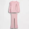 Set per neonato & bebè composto da felpa in tulle e leggings svasati a costine