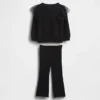 Set per neonato & bebè composto da felpa in tulle e leggings svasati a costine
