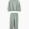 Set per neonato & bebè con felpa e pantaloni in Vintagesoft a motivi floreali