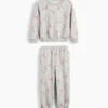 Set per neonato & bebè con felpa e pantaloni in Vintagesoft a motivi floreali