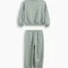 Set per neonato & bebè con felpa e pantaloni in Vintagesoft a motivi floreali