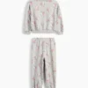 Set per neonato & bebè con felpa e pantaloni in Vintagesoft a motivi floreali