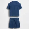 Set per neonato & bebè in denim di garza di cotone