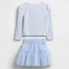 Set per neonato & bebè in maglia a costine e tulle
