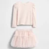 Set per neonato & bebè in maglia a costine e tulle