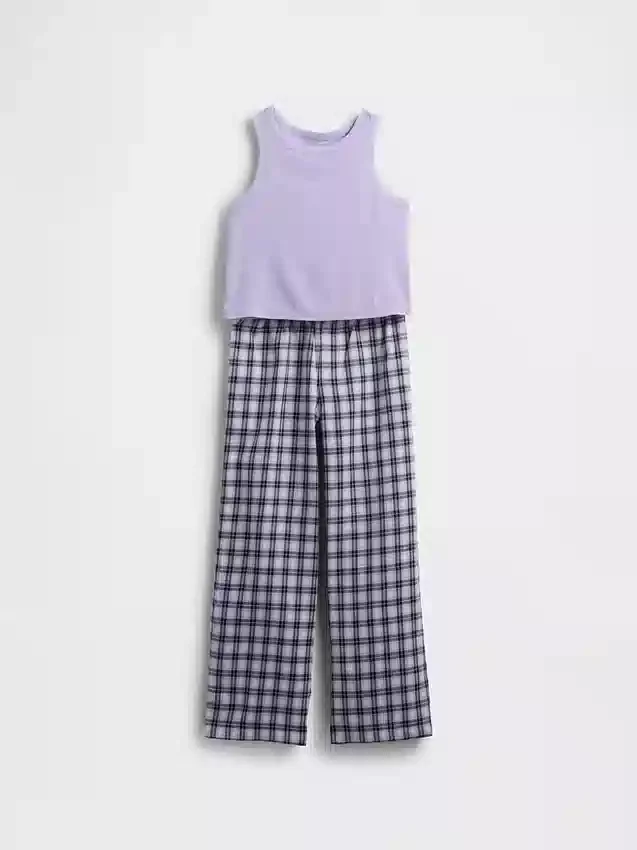 Set pigiama canotta riciclata per bambini